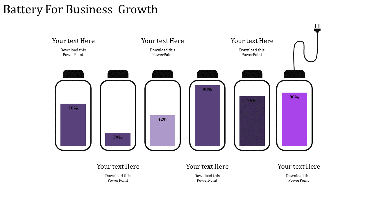 business strategy template-Battery For Business Growth-6-Purple